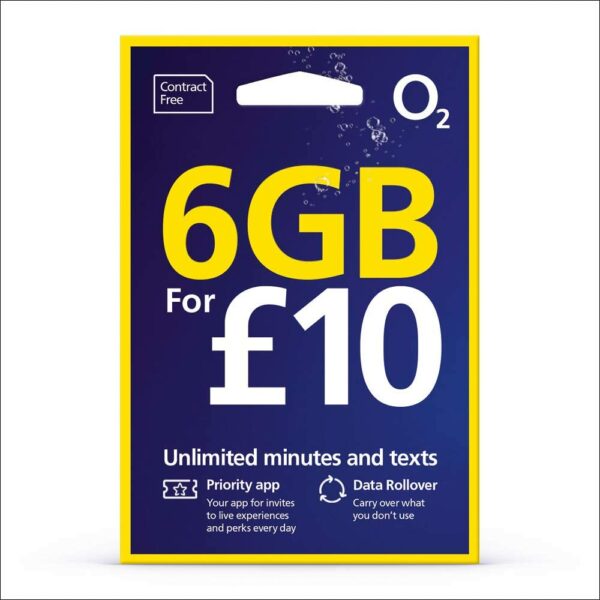 O2 Big Bundle Pay As You Go £10 SIM